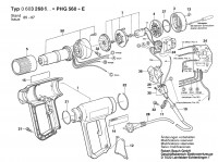 Bosch 0 603 268 603 Phg 560-E Hot Air Gun 220 V / Eu Spare Parts